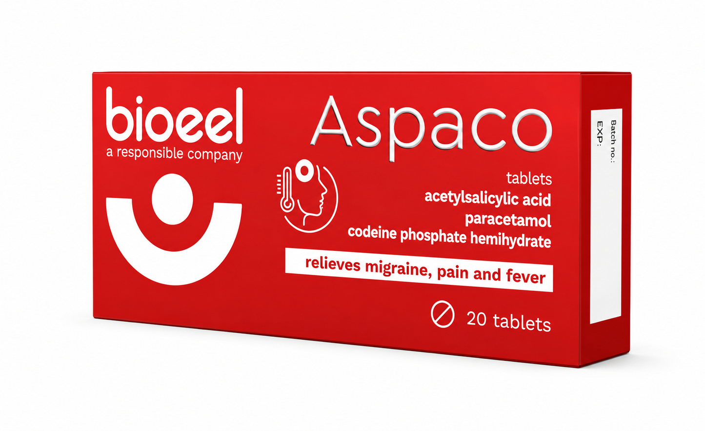 2 BOXES - Aspaco 20 Tablets – Fast Relief for Pain, Headache & Fever