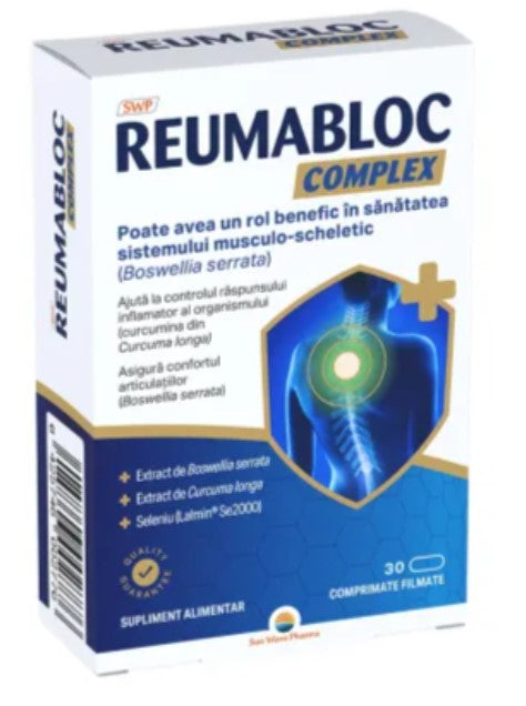Reumabloc Complex – 30 Tablets – Advanced Support for Joints and Musculoskeletal System with Boswellia, Turmeric and Selenium