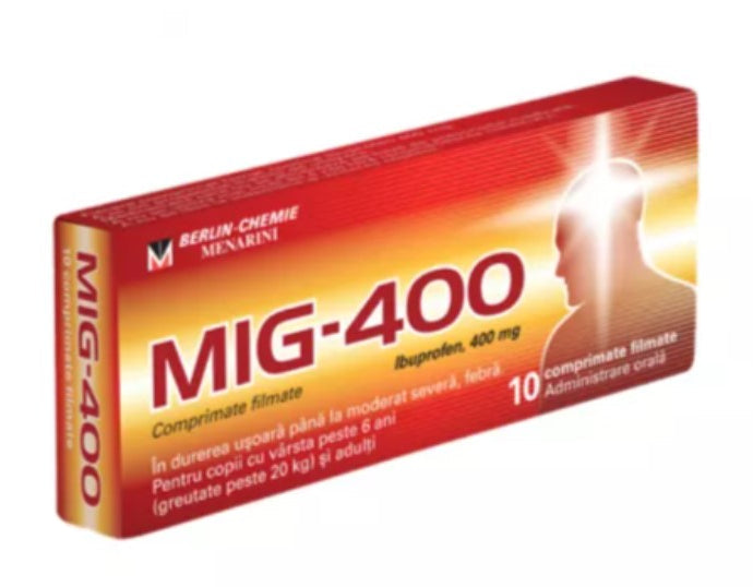 MIG 400 mg – Headache & Pain Relief, 10 Tablets
