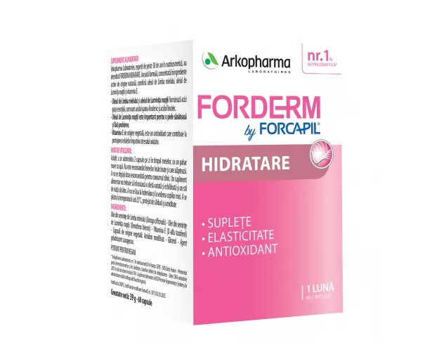 Forderm by Forcapil – 60 Capsules for Skin Hydration & Elasticity