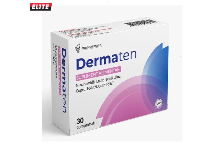 Dermaten 30 Comprimate – 30 Tablets for Skin Support, Acne & Inflammation Care