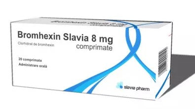 Bromhexin Slavia 8 mg, 20 Tablets – Expectorant & Mucus Relief for Respiratory Support