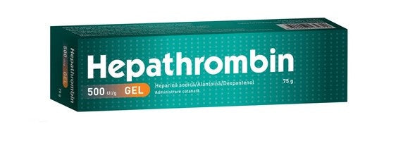 Hepathrombin 500 UI/g Herbal Pain & Inflammation Gel – Relief for Varicose Veins, Bruises & Vein Disorders