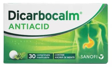 Dicarbocalm 30 Chewable Antiacid Tablets – Fast Heartburn & Acid Reflux Relief