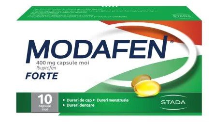 2 boxes x Modafen Forte 400 mg Ibuprofen Softgels – Pain, Fever & Inflammation Relief