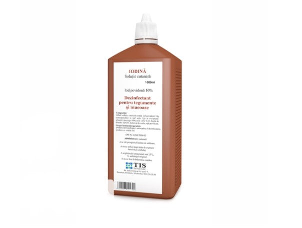 Iodine cutaneous solution, 10%, 1000 ml