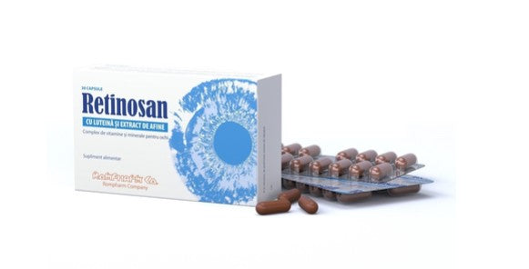 Retinosan 30 Capsules Eye Health Vision Support with Lutein Bilberry & Zinc