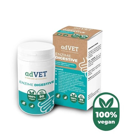 Complete digestive enzymes for dogs and cats, 90 capsules, adVET