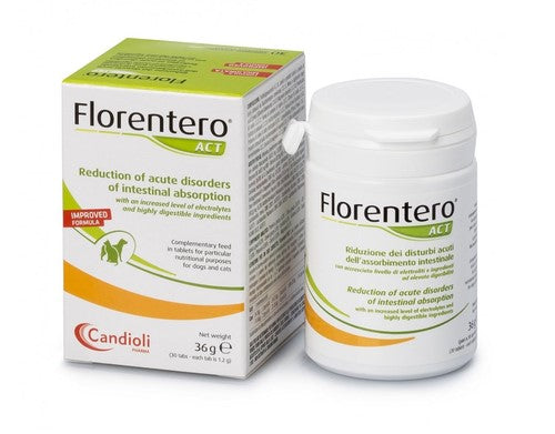 Florentero Act 30tab – Supplement with prebiotics and probiotics for stabilizing physiological digestion in dogs and cats