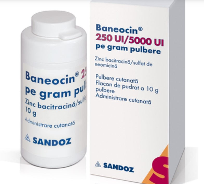 Wound & Skin Infection - Baneocin Powder 250 IU/5000 IU per Gram 10 g
