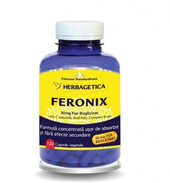 Feronix, 120 vegetable capsules – contributes to increased iron absorption in the digestive tract