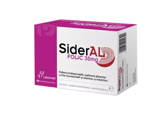 Sideral Folic 30 mg – 20 Sachets | Iron + Folic Acid for Energy & Healthy Blood