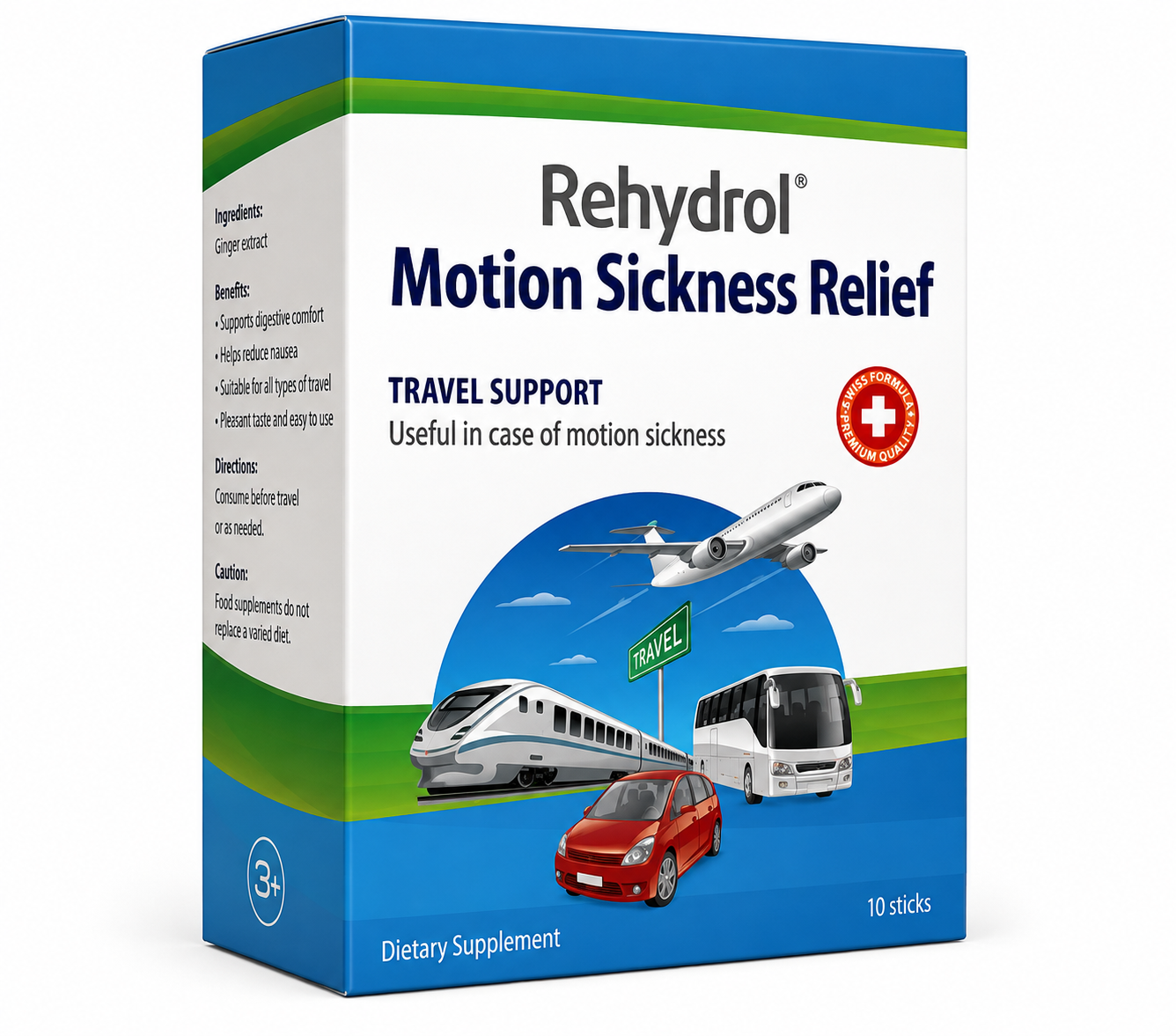 Rehydrol Motion Sickness 10 Sticks – Nausea & Motion Discomfort Support for Children