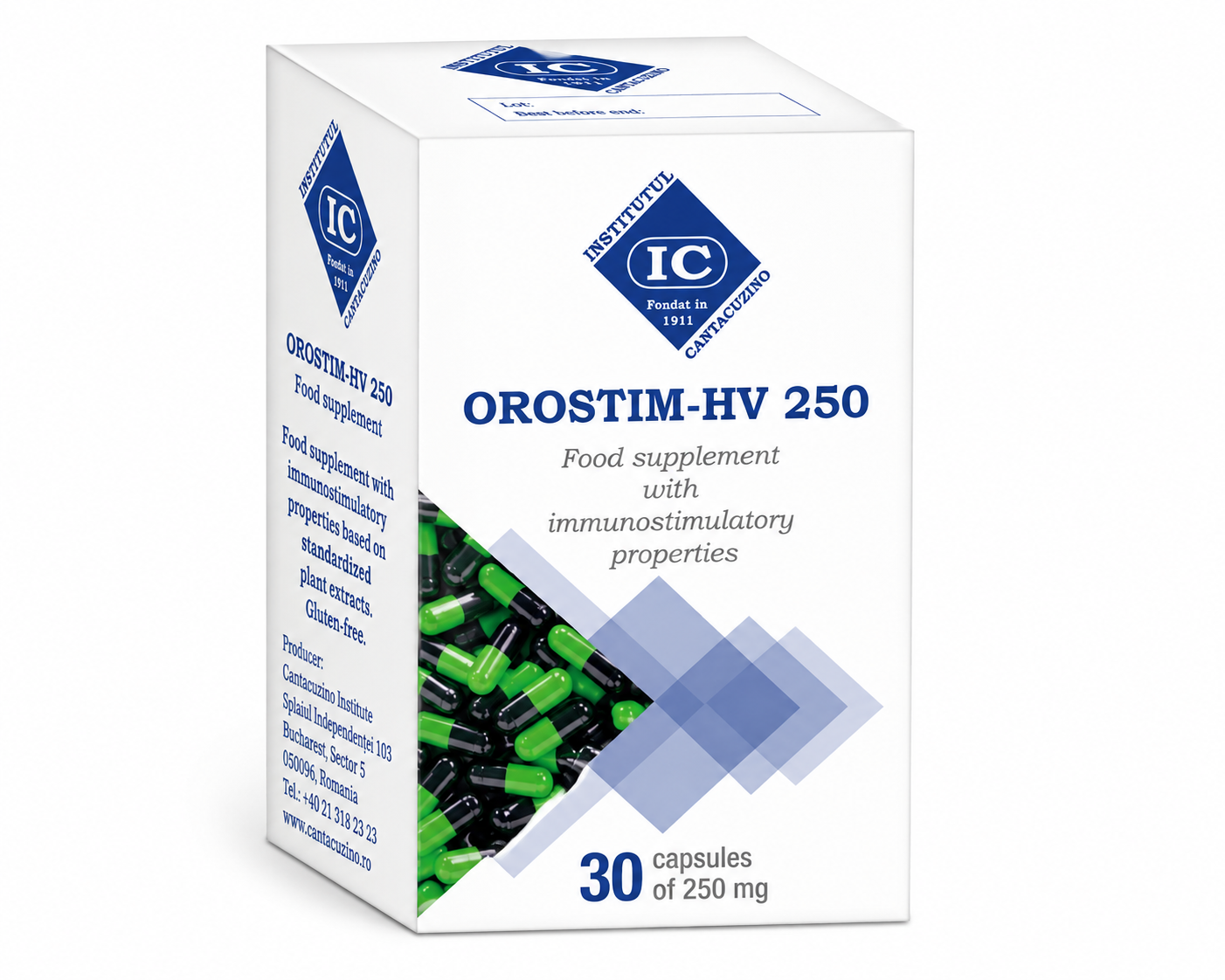 Orostim HV 250 30 Capsules Cantacuzino Immune Support Food Supplement