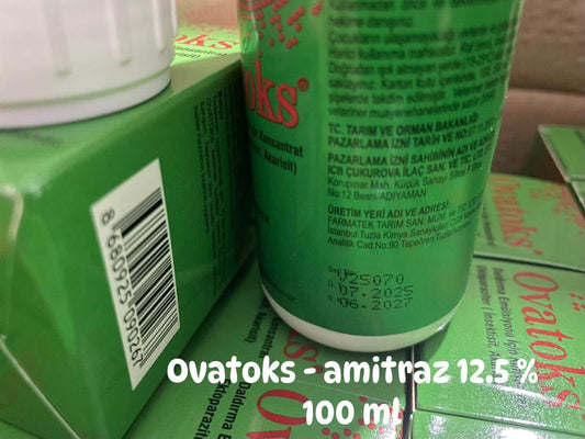OVATOKS 12.5% Amitr - Similar to Scabatox, Taktic , Kenaz , Amitrax - combat Varroatosis, 100 ml