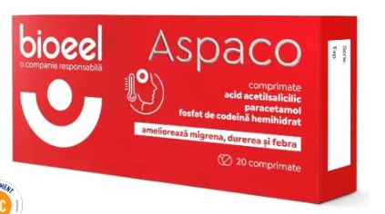 2x Aspaco 20 Tablets – Fast Relief for Pain, Headache & Fever, Codeine