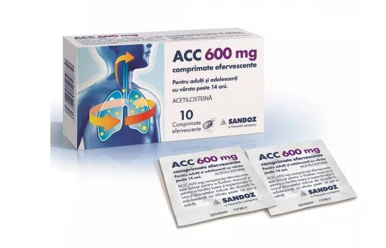 ACC 600 mg – 10 Effervescent Tablets | Mucus Relief & Expectorant for Chest Congestion