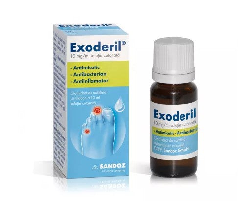 Exoderil Solution 10 mg/ml – 10 ml | Antifungal Treatment for Skin & Nail Infections