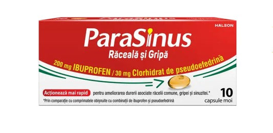 2 boxes x  Parasinus Cold & Flu Relief Capsules 200mg/30mg – 10 Softgels