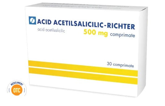 2 boxes  x   Acetylsalicylic Acid 500 mg Tablets – Pain, Fever & Inflammation Relief