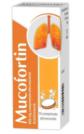 Mucofortin 600 mg Effervescent 10 Tablets – Expectorant for Mucus Relief & Respiratory Support