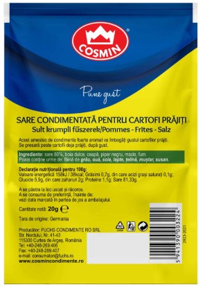 10 sachets  x  Cosmin Seasoning for French Fries 20 g – Crispy Potato Flavor Enhancer