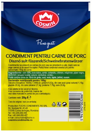 10 sachets  x  Cosmin Pork Seasoning 20 g – Savory Spice Blend for Pork & Grilled Dishes