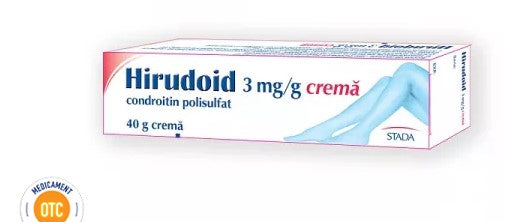 Hirudoid 3 mg/g Cream 40 g – Anti-Inflammatory Gel for Bruises, Superficial Phlebitis & Vein Discomfort