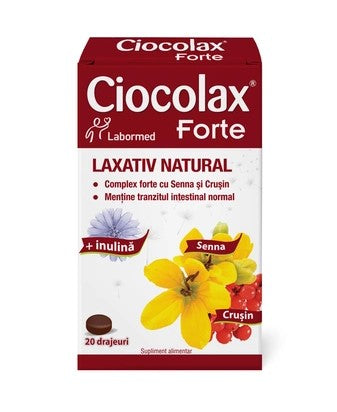 2 boxes x  Ciocolax Forte 20 Natural Laxative Tablets – Gentle Constipation & Digestive Comfort Support