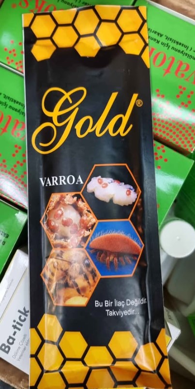 5 sachets x Gold Varroa – Varroa Mite Control Strips for Honeybee Colony Health & Parasitic Protection