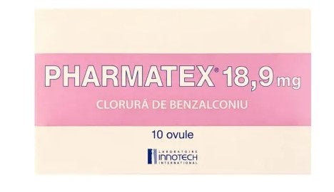 Pharmatex 18.9 mg Vaginal Ovules – Spermicidal Contraception for Women (10 Ovules)