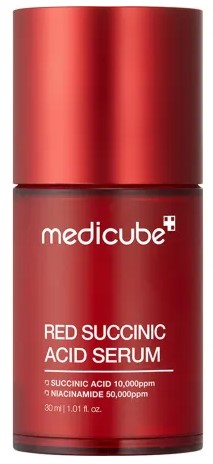 Medicube Red Succinic Acid Acne Serum 30ml – Pore Clearing & Anti-Blemish K-Beauty Treatment