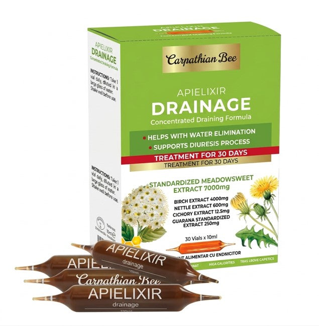 Apielixir Drainage 30 Vials Albina Carpatina Natural Detox Supplement