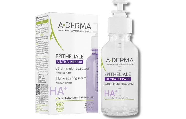 2 BOXES -  A-Derma Epitheliale Ultra Repair HA+ Serum 30ml Hyaluronic Acid Face Serum