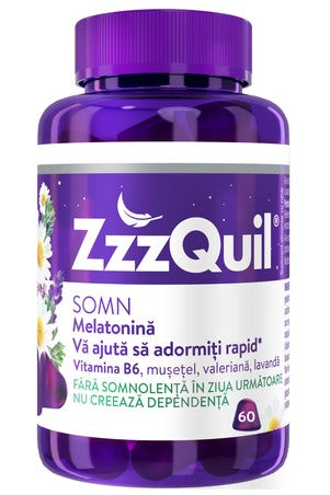 ZzzQuil Sleep Melatonin Gummies 60 Count Nighttime Support with Vitamin B6