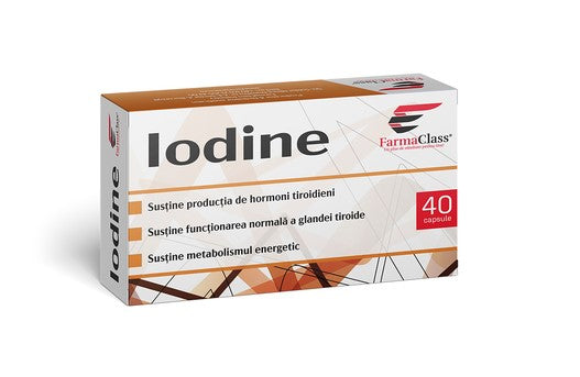 Iodine 40 Capsules - Thyroid Support & Metabolism Supplement