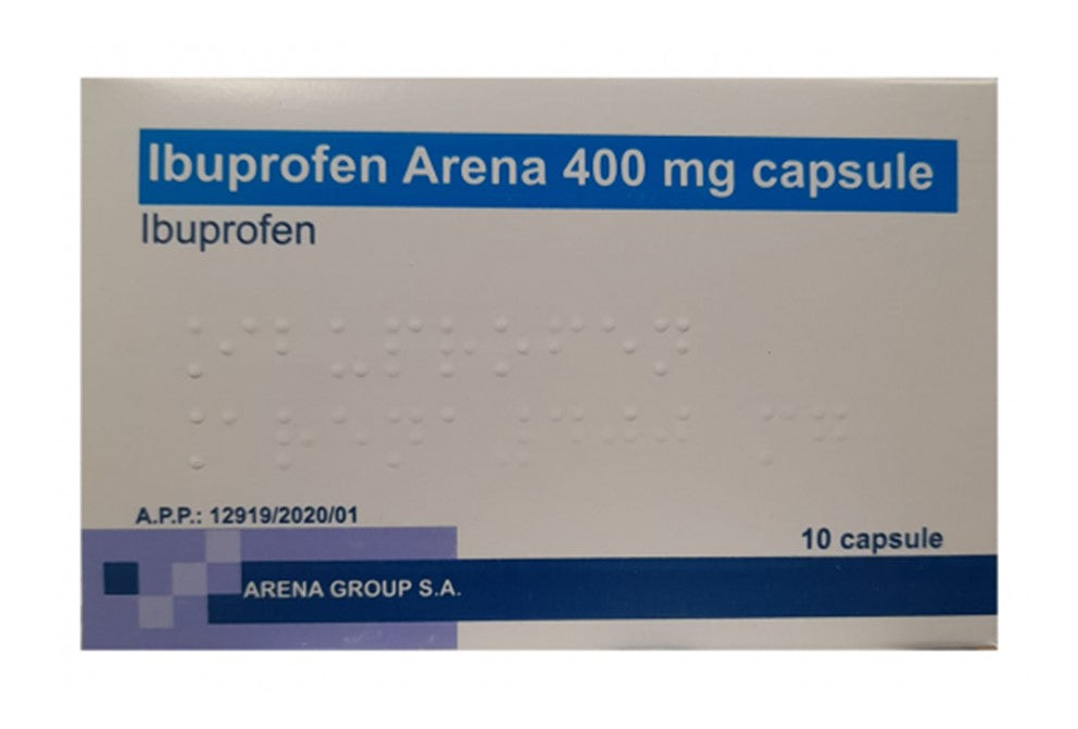 2 BOXES - Ibu Arena 10 caps - for mild to moderate pain