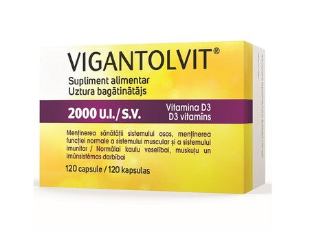 Vigantolvit 2000 IU Vitamin D3, 120 Capsules – Bone & Immune Support