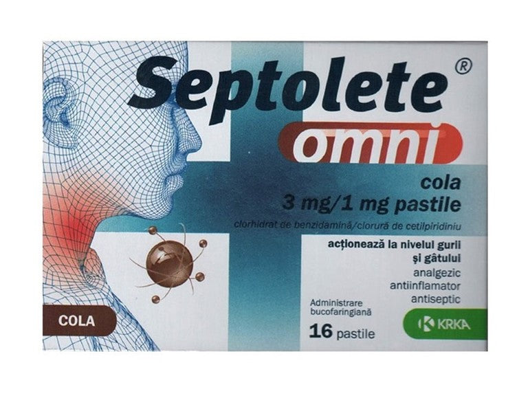 Septolete Omni Cola 16 Lozenges – Sore Throat Relief