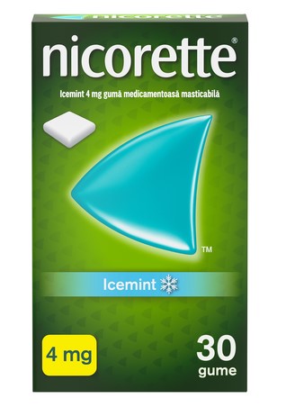 Nicorette 4 mg Mint Nicotine Gum 30 Pieces – Smoking Cessation Aid