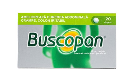 Buscopan 10 mg 20 Dragees, Sanofi – Abdominal Cramp & Spasm Relief