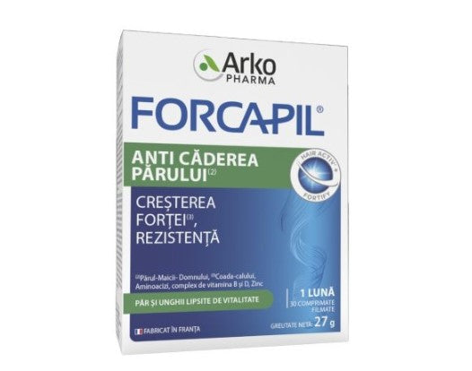 Forcapil Hair Loss 30 tabs – Strengthens Hair, 1 tab/day